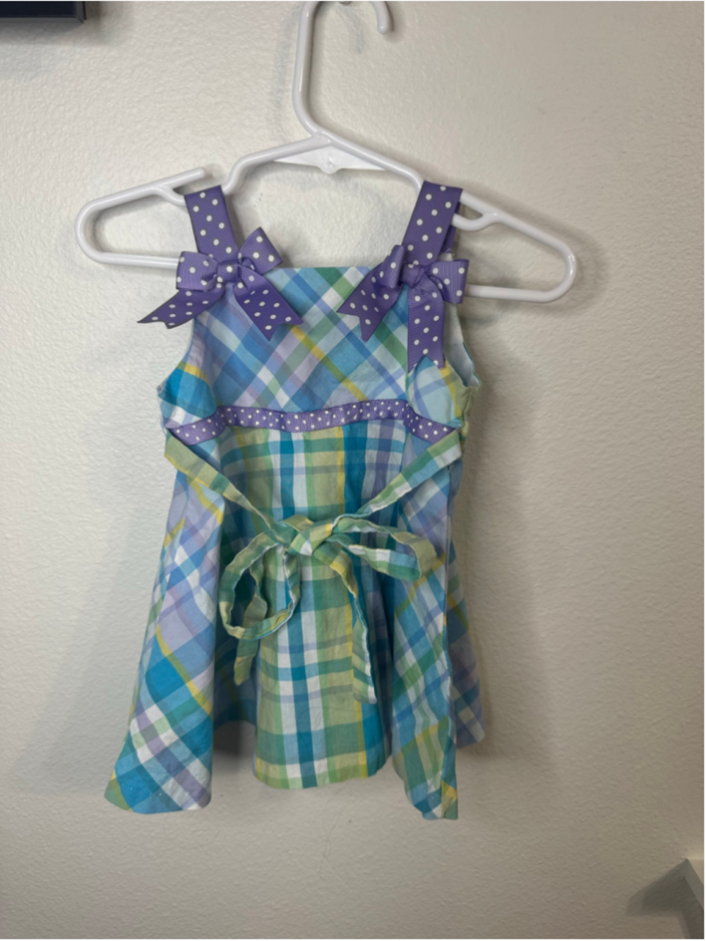 Baby Girl Brand ‘Rare, Too!’ Plaid Dress 9 Months Blue Purple